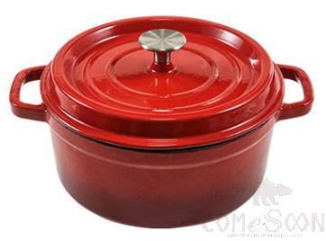 Casserole Enamel Pot 22CM Red