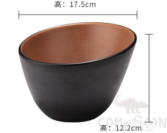 Clay Brown Series Brown Series 6.9 Inch Oblique Bowl