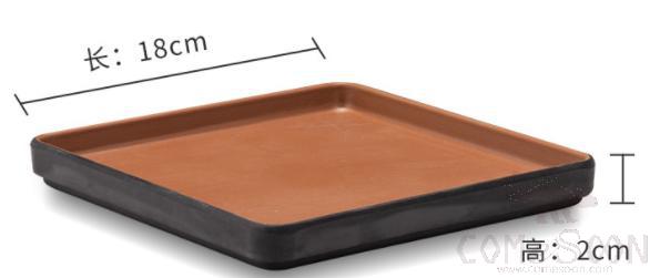 Clay Brown Series Brown Series 7.1 Inch Square Plate