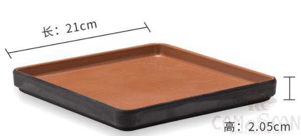 Clay Brown Series Brown Series 8.3 Inch Square Plate