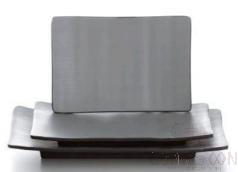 Clay Brown Series Brown Series 11.8 Inch Horizontal Stripe Long Plate