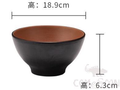Clay Brown Series Brown Series 7.4 Inch Wide Round Bowl