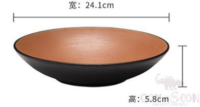 Clay Brown Series Brown Series 9.5 Inch Round Plate