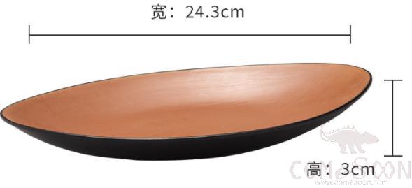 Clay Brown Series Brown Series 9.6 Inch Oval Plate
