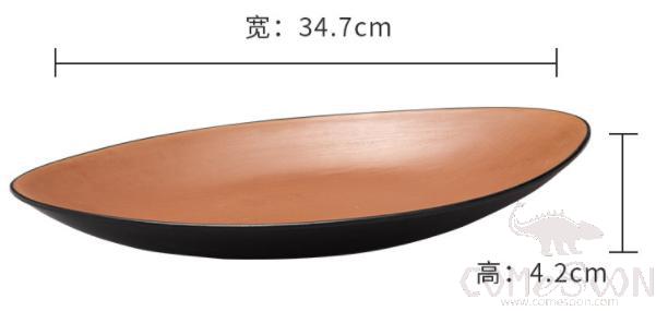 Clay Brown Series Brown Series 13.7 Inch Oval Plate