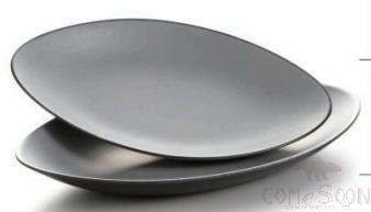 Grey-Black Series Grey Series 9.6 Inch Oval Plate
