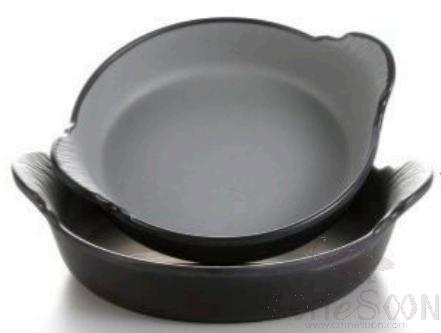 Grey-Black Series Grey Series 8.1 Inch Binaural Straight Dish