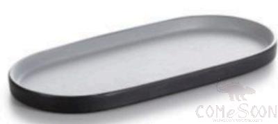 Grey-Black Series Grey Series 11.3 Inch Straight Edge Oval Plate
