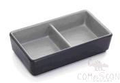 Grey-Black Series Grey Series 4.5 Inch Two-Compartment Dish