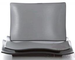 Grey-Black Series Grey Series 13.2 Inch Edge Long Plate
