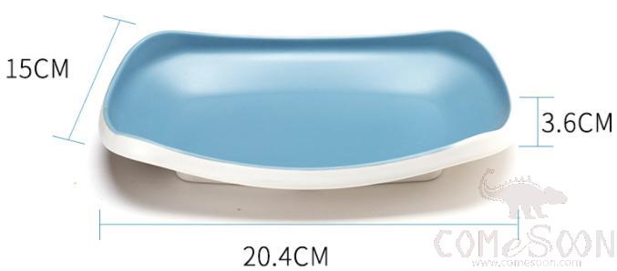 Blue Series 8-Inch Rectangular Deep Plate