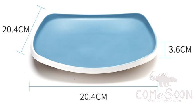 Blue Series 8 Inch Square Deep Plate