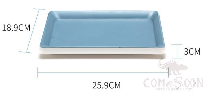 Blue Series 10.2 Inch Rectangular Plate