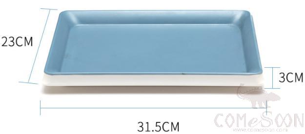 Blue Series 12.4 Inch Rectangular Plate
