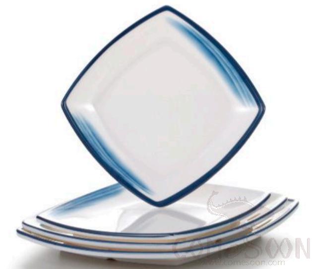 Cloud blue Series 8.8 Inch Square Plate