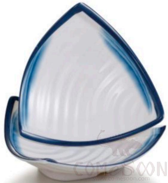 Cloud blue Series 8 Inch Korean Style Triangle Plate
