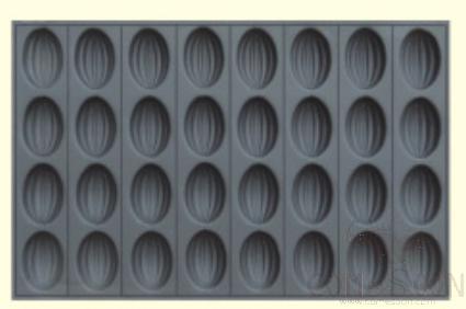 32 compartment cake mould olive