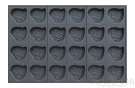 24 compartment cake mould peach