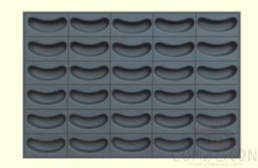 30 compartment cake mould banana