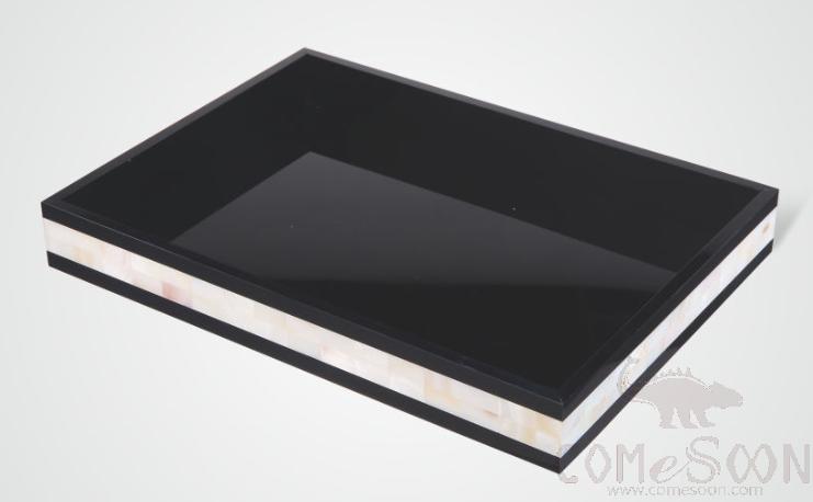 Tray，Black acrylic+ white shell，320*220*40mm