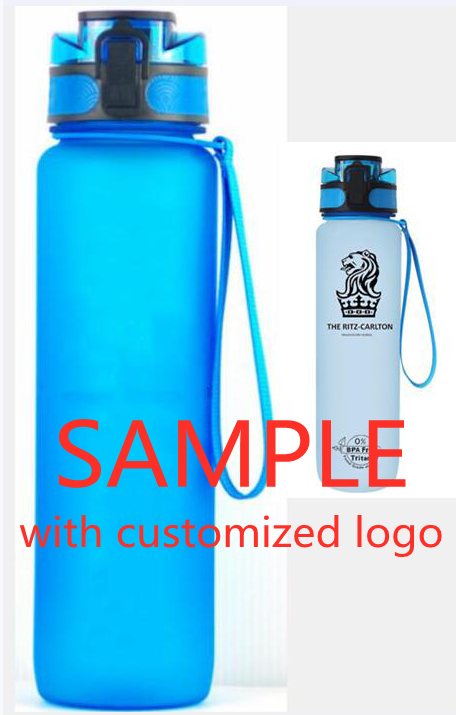 Sample Fee for Palstic Water Bottle 1000ml with LOGO