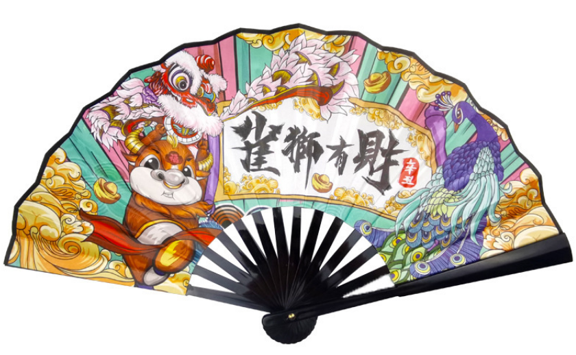 Hand Paper Fan Customized 8&quot; cloth