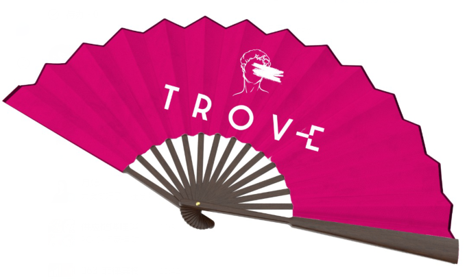 Hand Paper Fan Customized 10&quot; cloth bamboo(moq=1000)