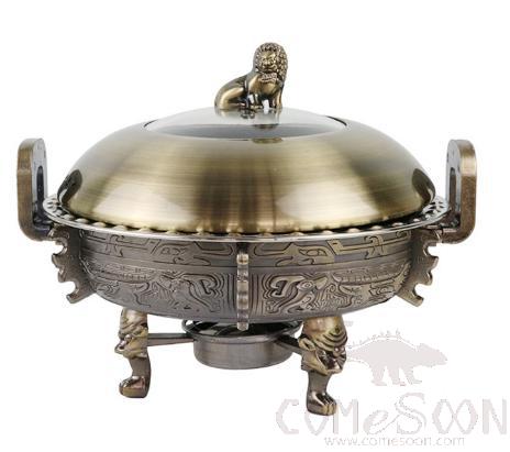 Chafing Dish Gold Copper 26cm alcohol stove