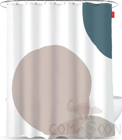 Morandi Shower Curtain Waterproof, Non-Perforating Bathroom, Waterproof, Mildew-Proof, Thickened Water Curtain, Ins Wind Shower Curtain-120* 180cm