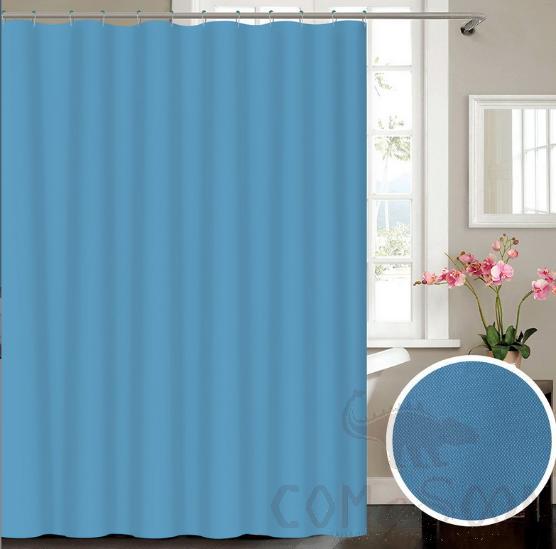 Wathet Blue 90g Polyester Pure Pigment Shower Curtain-120* 180cm