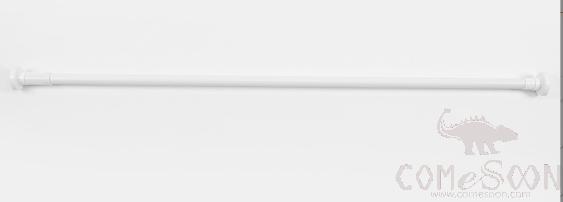 White Stainless Steel Perforation-Free Telescopic Shower Curtain Rod-Suitable For 110Cm-200Cm Wal