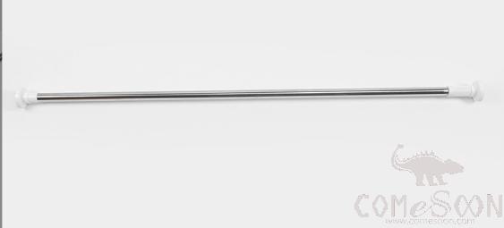 Silver Stainless Steel Perforation-Free Telescopic Shower Curtain Rod-Suitable For 110Cm-200Cm Wal