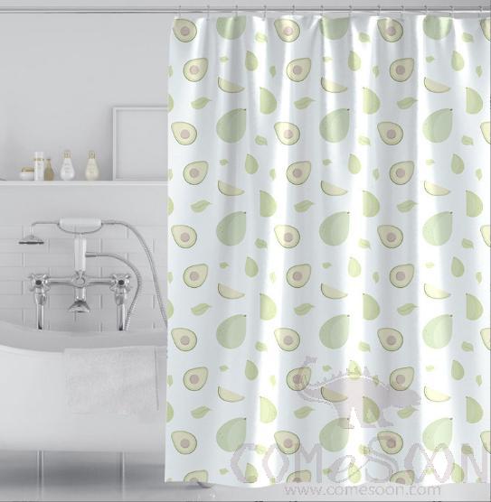 130g Shower Curtain Waterproof Dacron Fabric For Guest House Bathroom Curtain-1100*1800mm