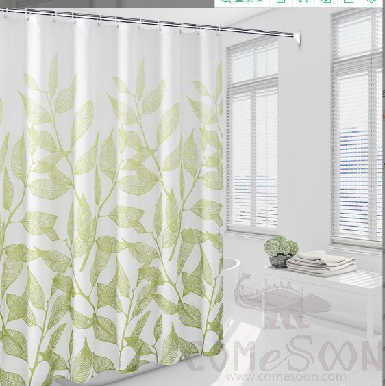 Simple Waterproof Thickened Polyester Bath Curtain-1100*1800mm