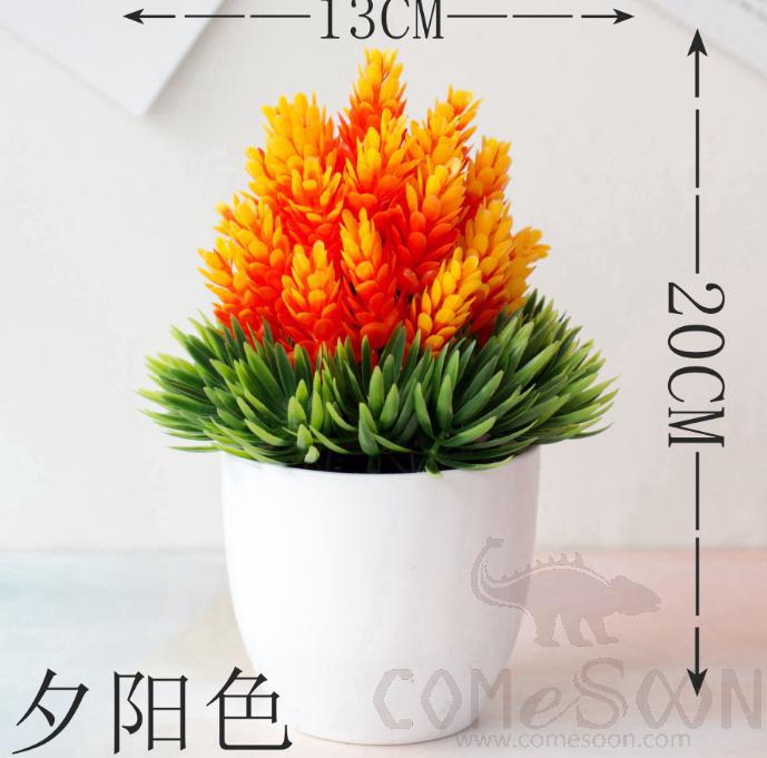 Imitation Plants Plastic Plant Pot Orange H20