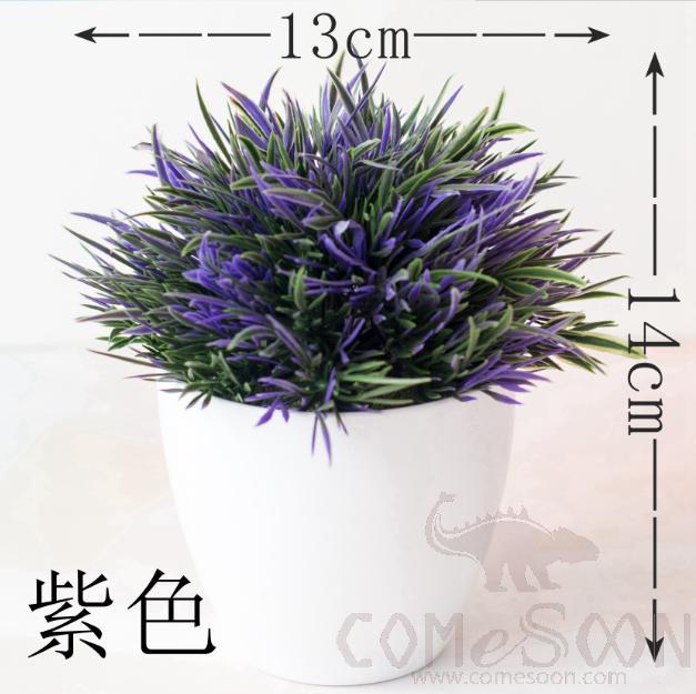 Imitation Plants Plastic Plant Pot purple H14