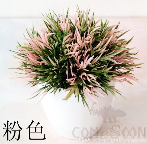 Imitation Plants Plastic Plant Pot pink H14