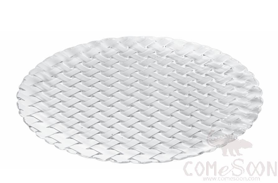 IDELITA-series 325MM Crystal Bamboo Shallow Compote