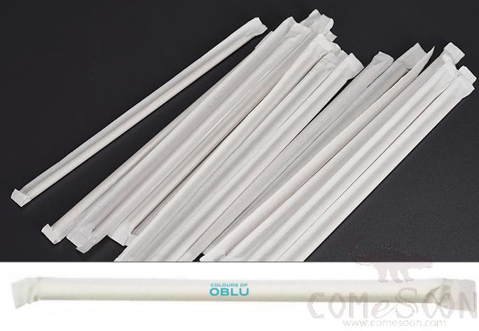 Paper Straws Pack w/logo，6*197mm