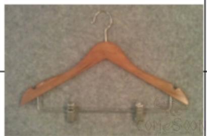 Wooden Clip Hangers-Taek Wood,420*38mm