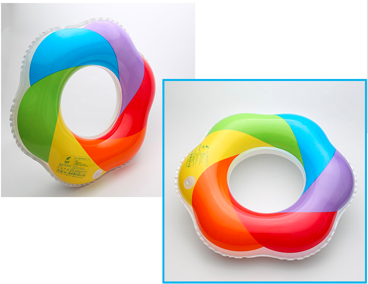 Swimming circle -PVC- thickening - iridescent color - 90#