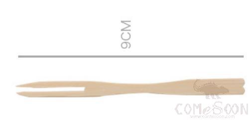 Disposable Bamboo Fruit Cake Fork 9cm