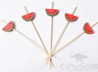 Bamboo Fruit Cocktail Skewers 12CM Watermelon