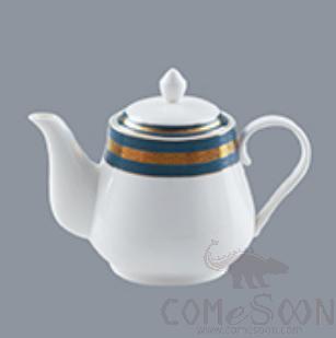 Luxury Blue Tea Pot 700ml branding LOGO Bonechina