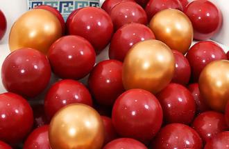 Balloons  two layer 60 pcs set 50 red+10 golden
