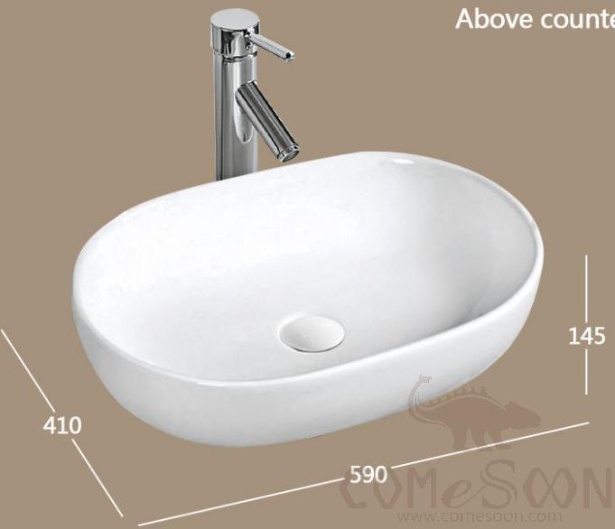 Counter Top Basin,Porcelain,590*410*145mm