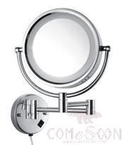 Shaving Mirror,Brass and Glass,Shiny,200*200mm
