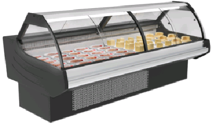 Commercial Counter Fish Display Refrigerator 252*120*125 0~3℃