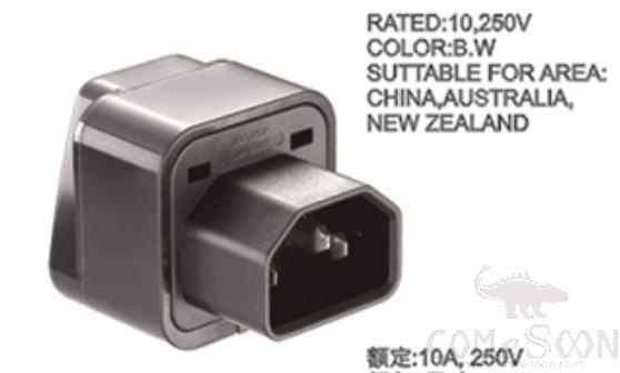 C14 converter,2500W,Black