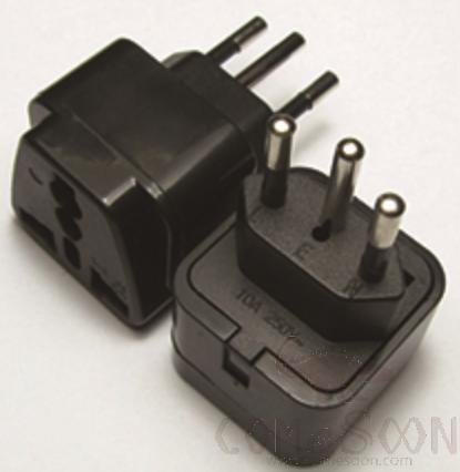 Brazil embedded conversion plug,3-pin,2500W,Black